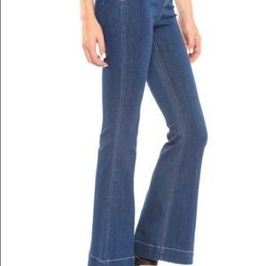Mid Rise, Pull On Flare Jeans
